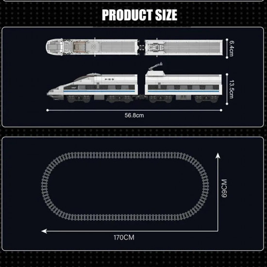 tech rc railway crh380a high speed train bricks toy tech rc railway crh380a high speed train bricks toy