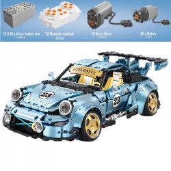 tech t5036b rc motorized porsche 911 rwb supercar bricks toy