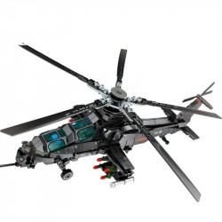 tech z10 swat armed police helicopter bricks toy