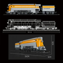 technic moc co 490 steam train locomotive bricks toys 59021