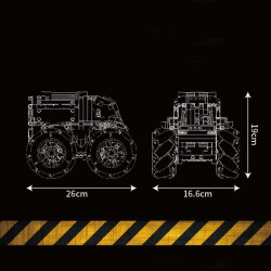 technic moc motorized rc off road atv bricks toy