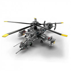 technic moc science fiction firewolf attack helicopter bricks toy