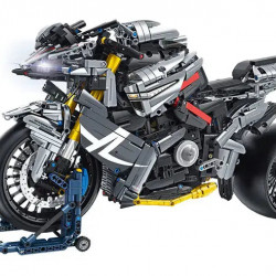 technic moc super sport racing motorcycle bricks toy
