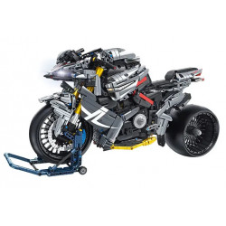 technic moc super sport racing motorcycle bricks toy