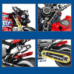 technical moc classic sport motorcycle bricks toys 82007
