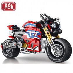 technical moc classic sport motorcycle bricks toys 82007