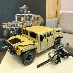 technical moc humvee h1 military armored car bricks toy
