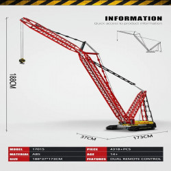 technical moc rc app city crawler crane bricks toy 17015