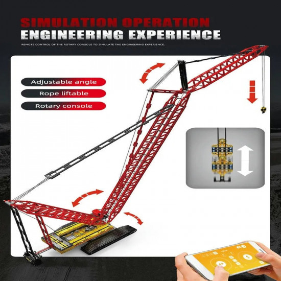 technical moc rc app city crawler crane bricks toy 17015 technical moc rc app city crawler crane bricks toy 17015