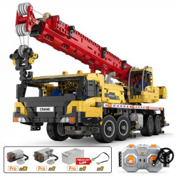 technical rc motorized large mobile crane truck bricks toy