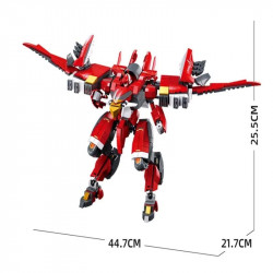 transformer mecha robot alpha hurricane flame bricks toy