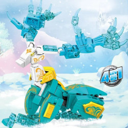 transforming mecha robot therion totems bricks toy