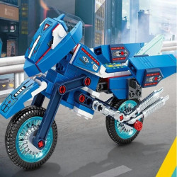 transforming super morphing motorcycle robot bricks toy