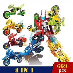 transforming super morphing motorcycle robot bricks toy