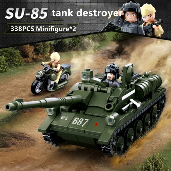 ww2 moc military su85 tank destroyer bricks toy ww2 moc military su85 tank destroyer bricks toy