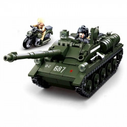 ww2 moc military su85 tank destroyer bricks toy